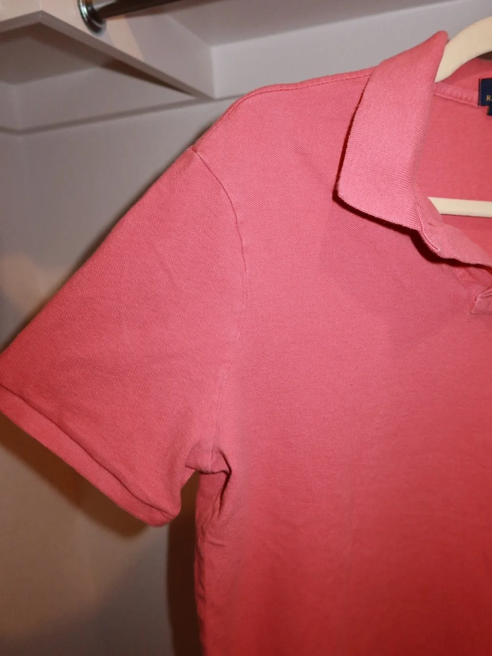 Ralph Lauren Men’s Coral Polo Shirt with Blue Pony